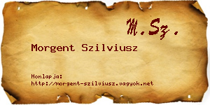 Morgent Szilviusz névjegykártya